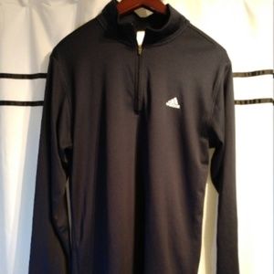 Adidas Polyester L/S 1/4 Zip Running Pullover (M)